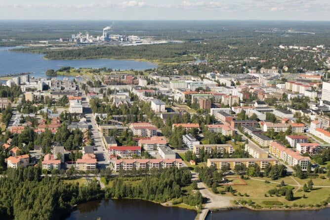 Kemin keskustan ilmakuva