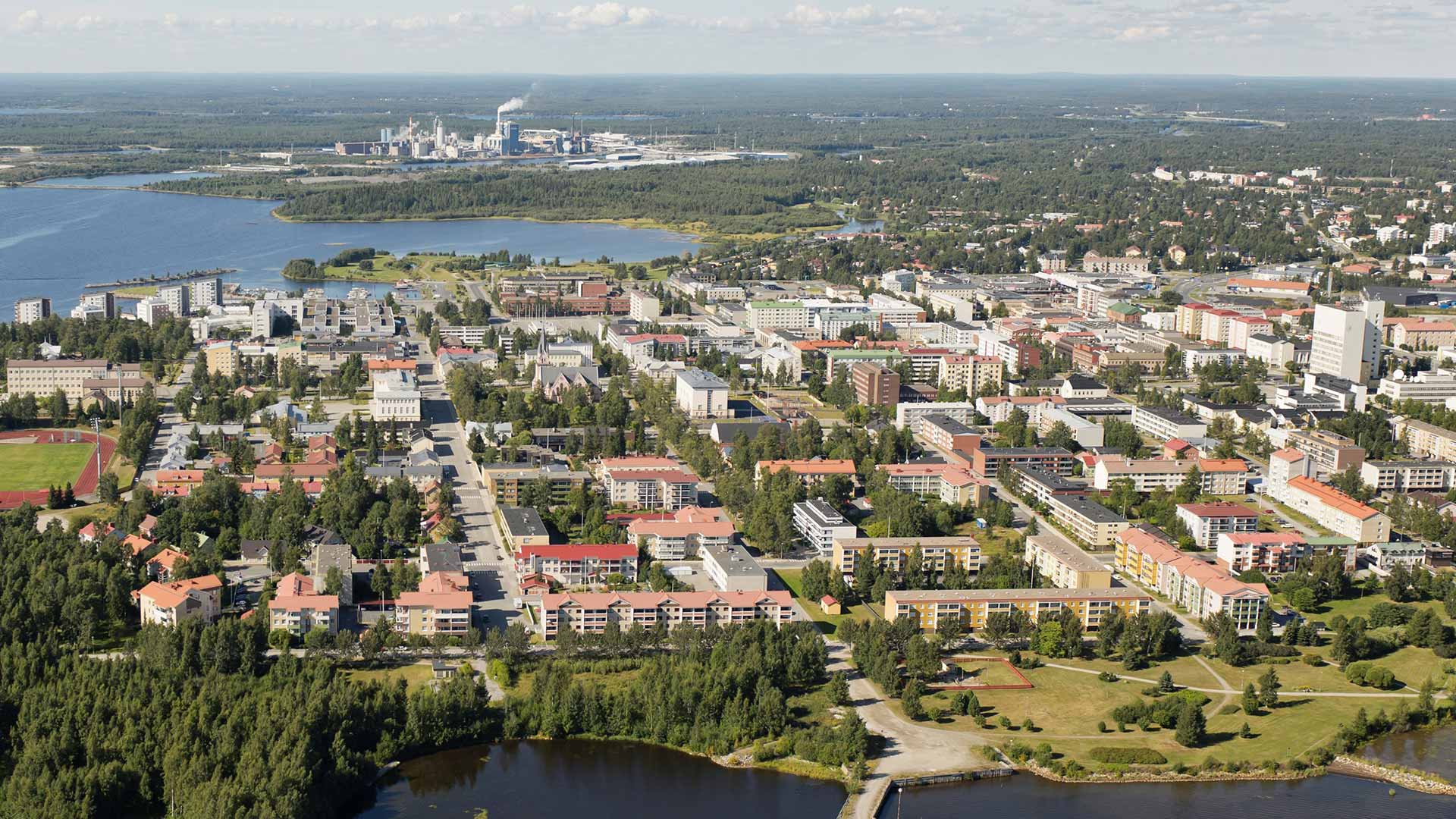 Kemin keskustan ilmakuva