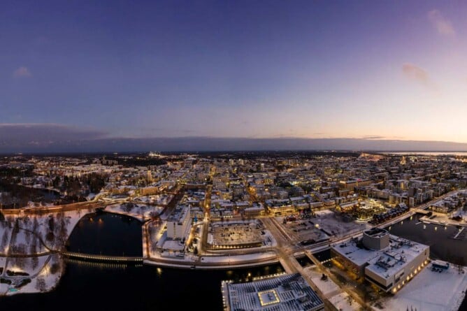 Oulun keskustan ilmakuva